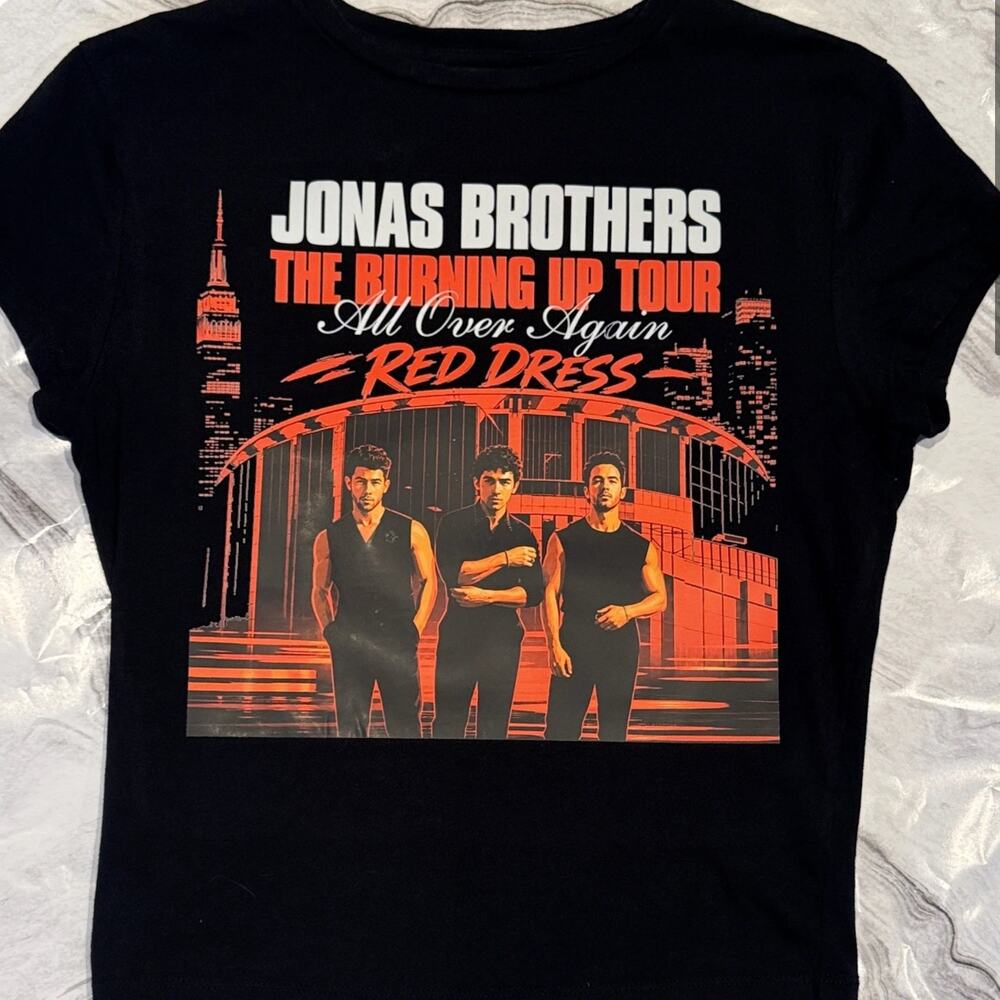Jonas Brothers The Burning Up Tour Cropped Tee #3